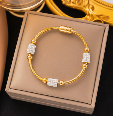 Butterfly Eye Stainless Steel Flower Bracelet