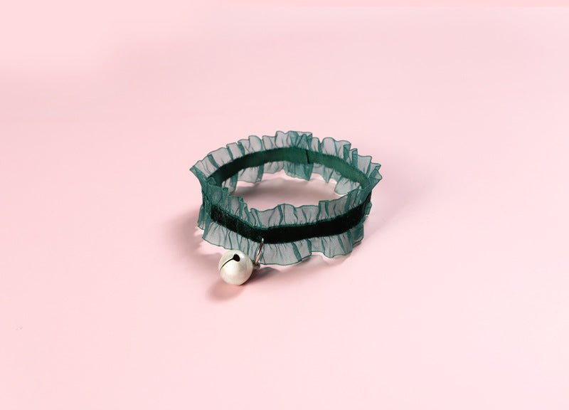 Velvet Lace Adjustable Pet Collar with Insect Repellent