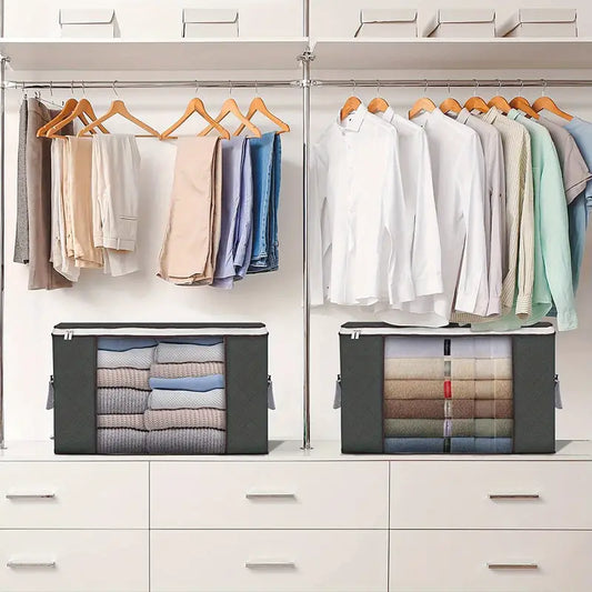 90L Large Foldable Storage Bags with Durable Handles