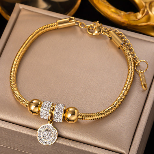 Butterfly Eye Stainless Steel Flower Bracelet