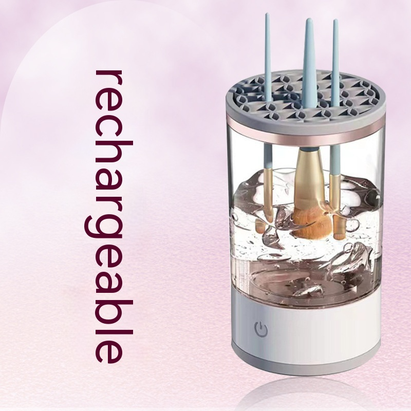 Electric Makeup Brush Cleaner - Rechargeable Automatic Brush Washer & Dryer