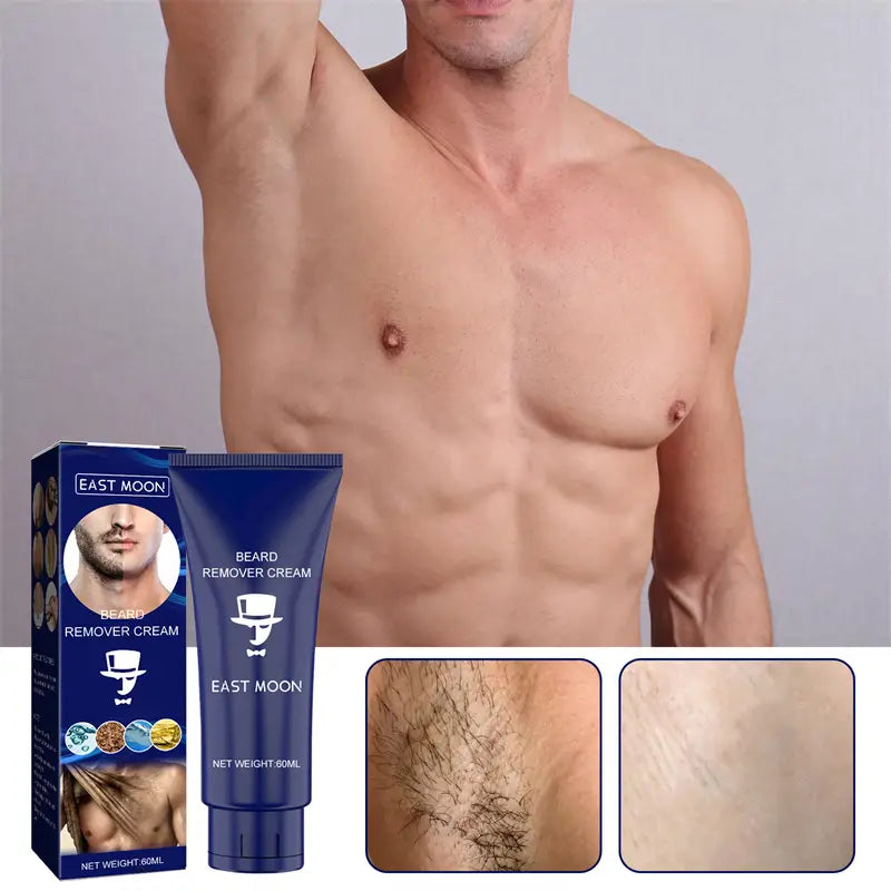 Gentle Hair Removal Cream for Men - 60ml Non-Irritating Formula